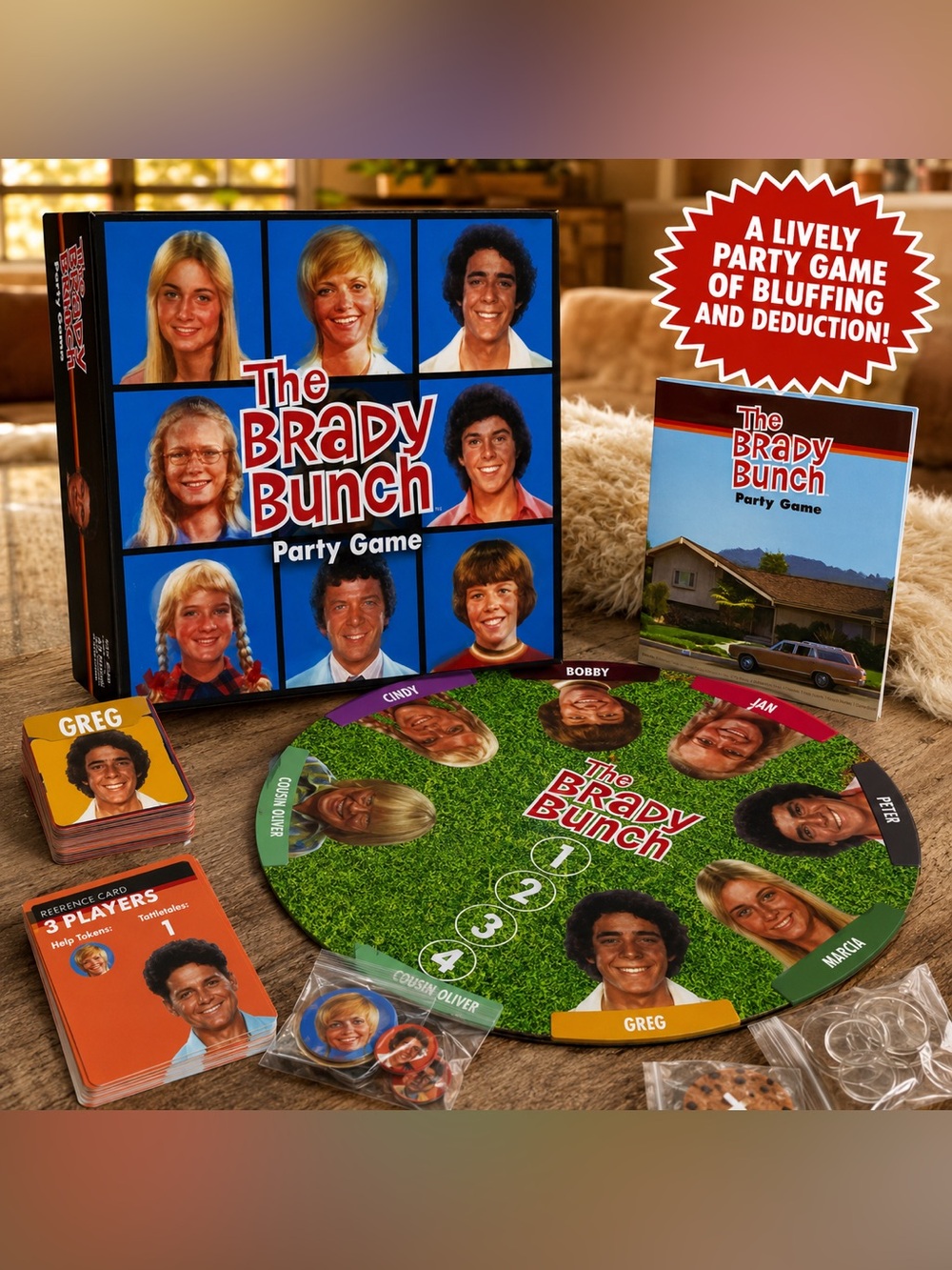 The Brady Bunch Party Game - Official Complete Board Game 3-8 Players